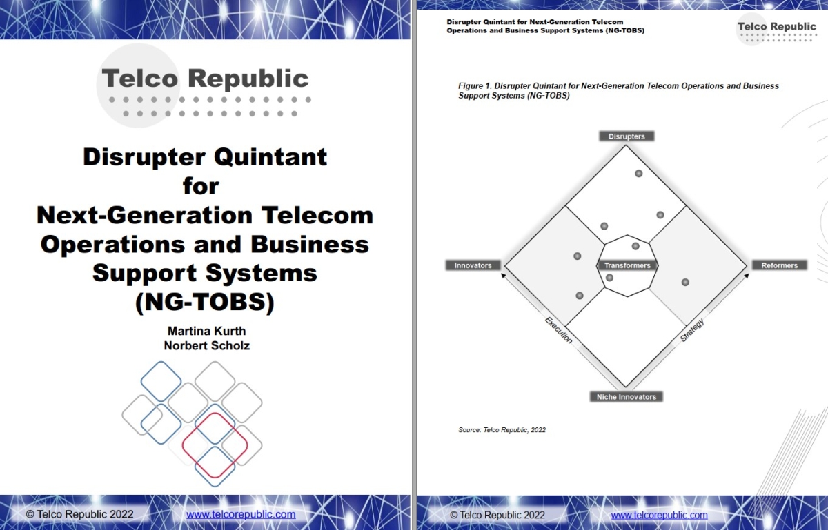New Research Report: Disrupter Quintant for Next-Generation Telecom Operations and Business Support Systems (NG-TOBS)